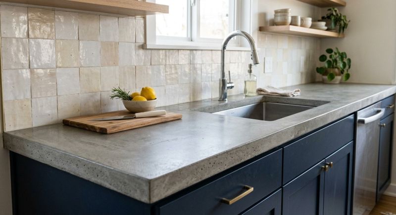 Cement Counter Installation in Santa Rosa, CA