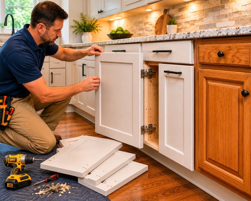 Cherry Cabinet Refacing in Cincinnati, OH