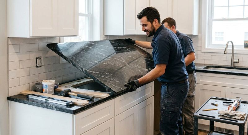 Granite Slab Installation in Napa, CA