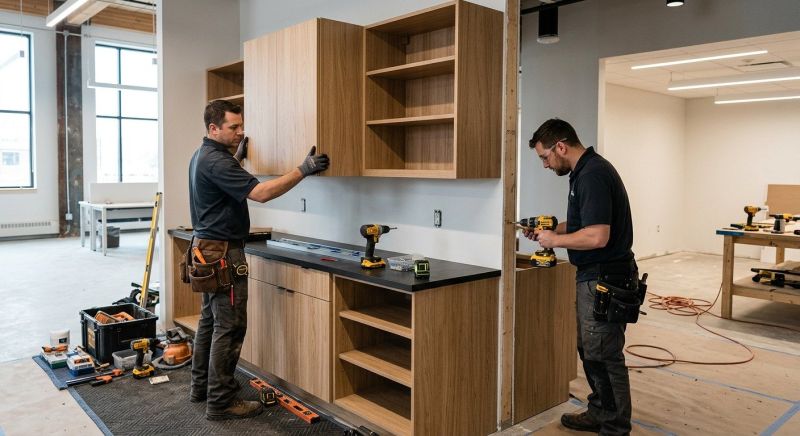 Pine Cabinets Installation in Bloomington, IN