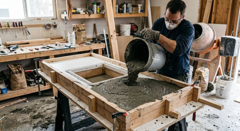 Poured Countertop Installation in Napa, CA
