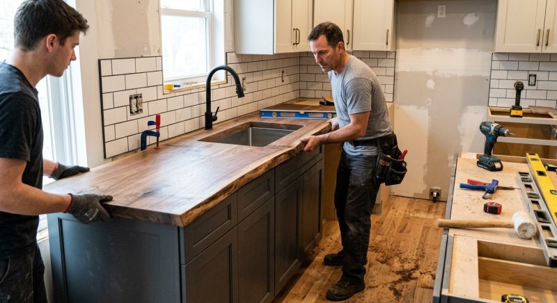 Wood Countertop Installation in Napa, CA
